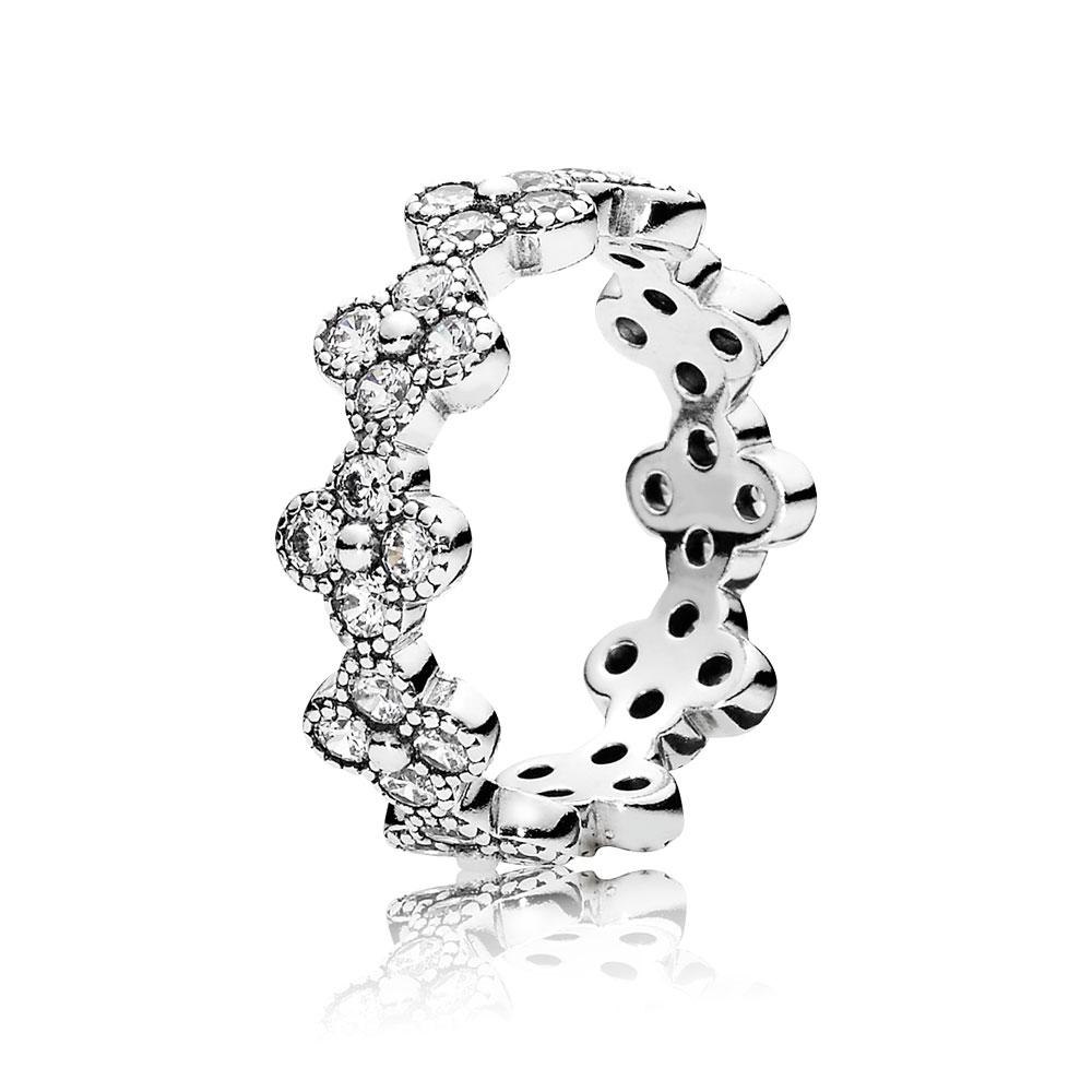 Pandora Ring Oriental Blossom With Clear Cubic Zirconia