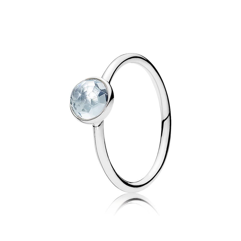 Pandora Ring March Droplet With Flower Dome-Cut