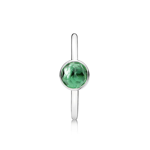 Pandora Ring May Droplet With Flower Dome-Cut