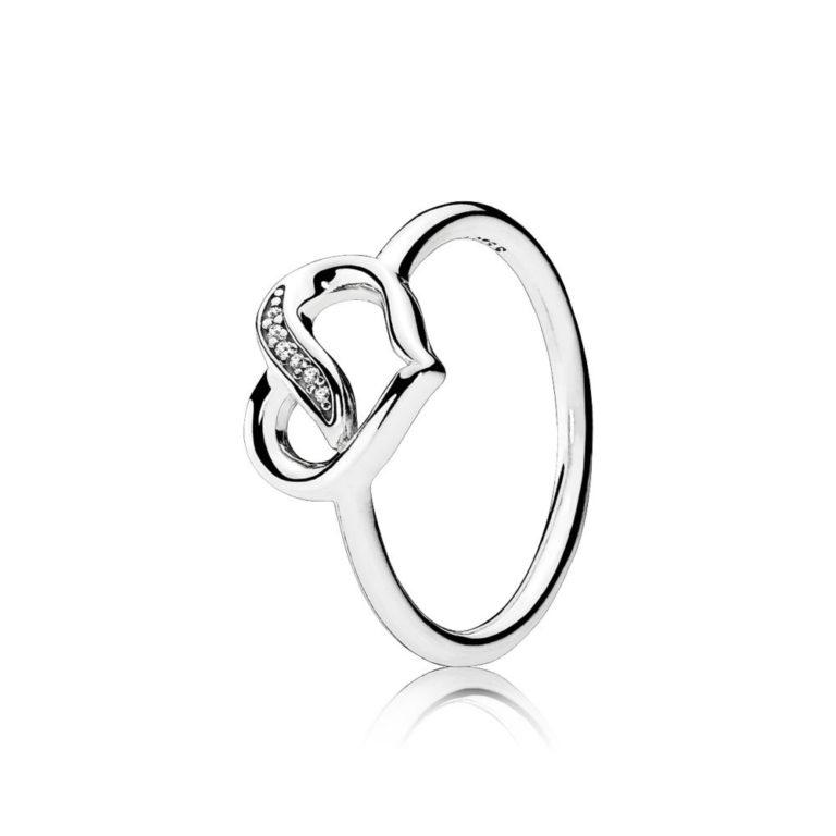 Pandora Ring Ribbons Of Love With Clear Cubic Zirconia