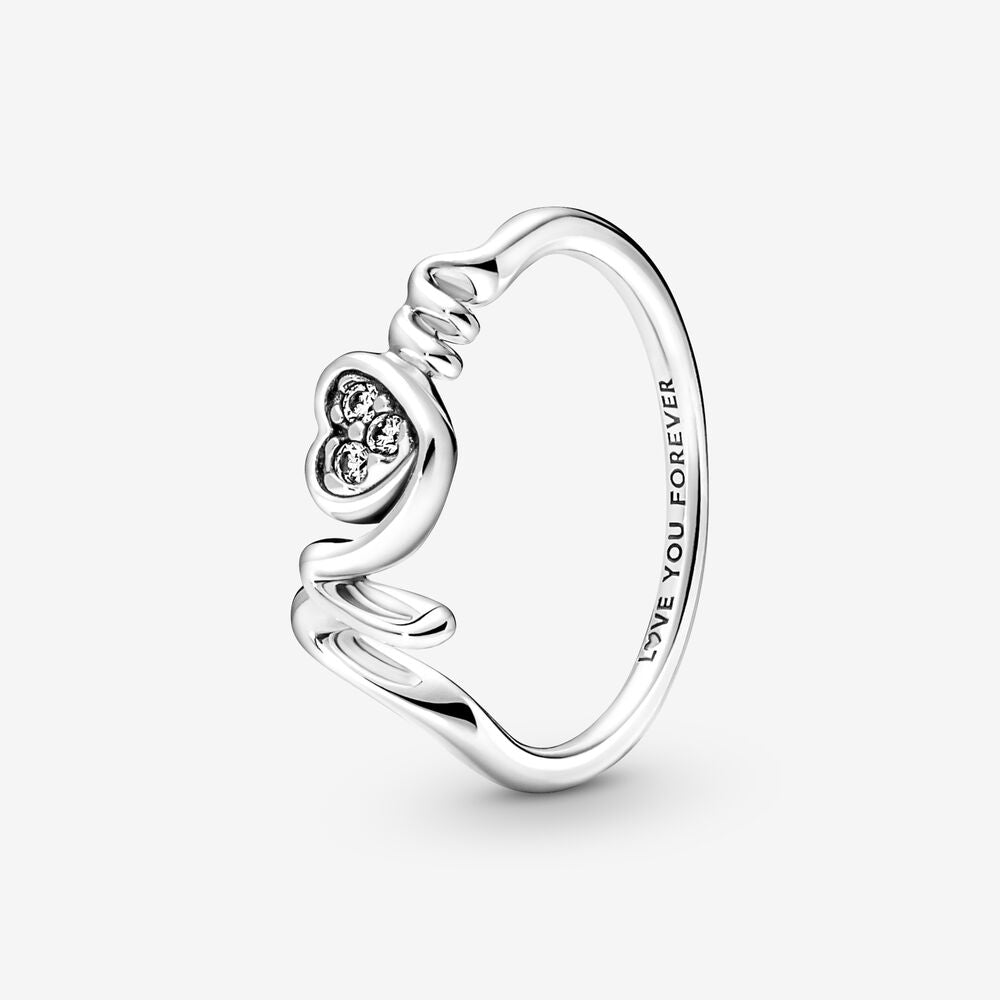 Pandora Mum Pavé Heart Ring