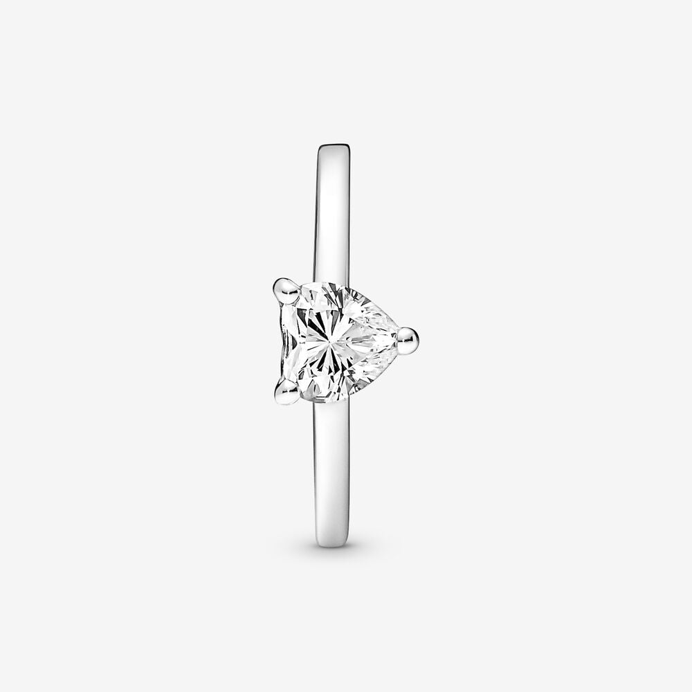 Pandora Sparkling Heart Solitaire Ring