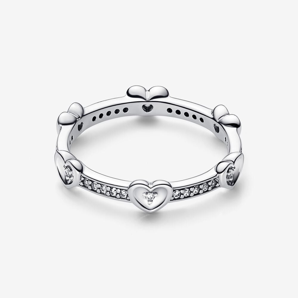 Pandora Radiant Sparkling Hearts Ring 