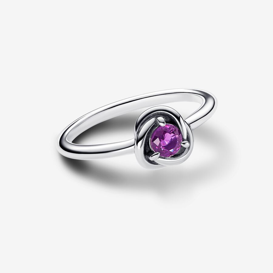 Pandora February Purple Eternity Circle Ring
