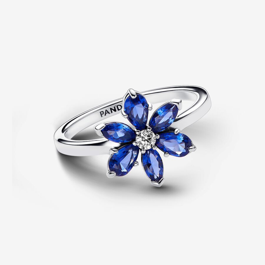Pandora Sparkling Blue Herbarium Cluster Ring