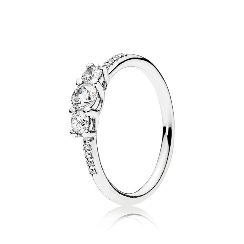 Pandora Clear Three-Stone Ring