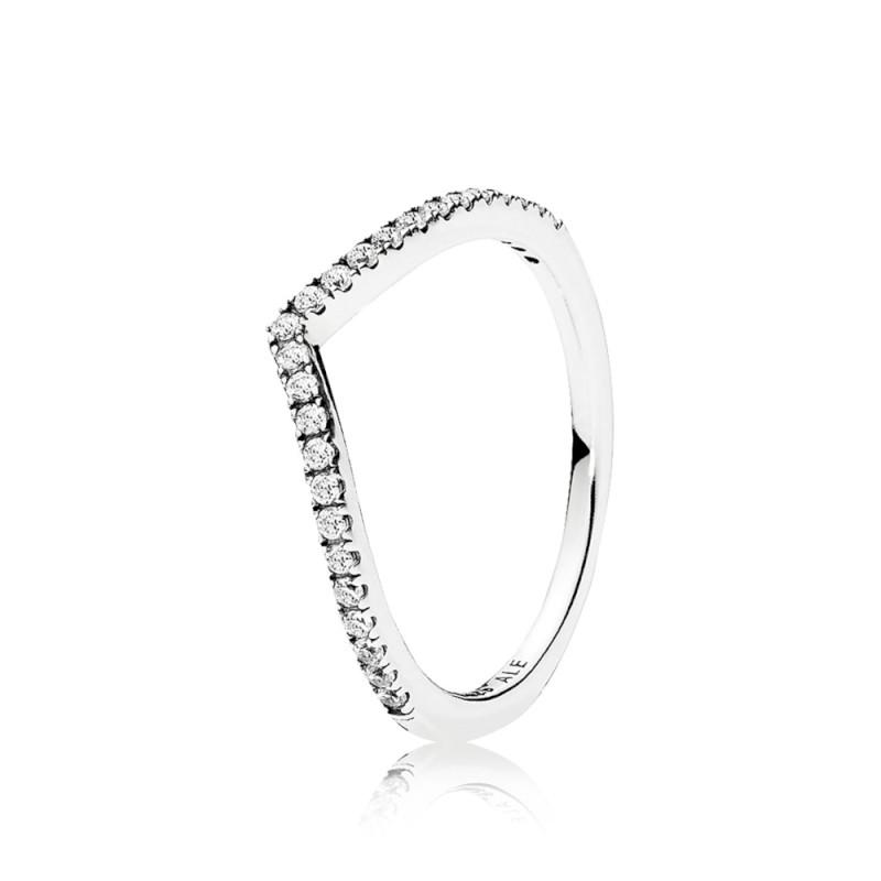 Pandora Sparkling Wishbone Ring