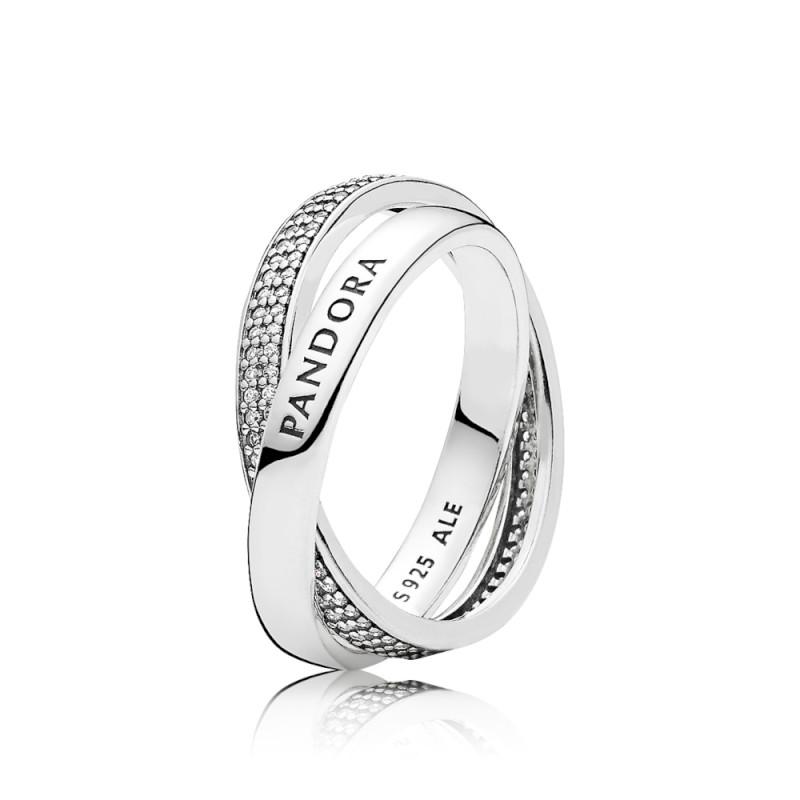 Pandora Promise Ring In Sterling Silver With Clear Cubic Zirconia