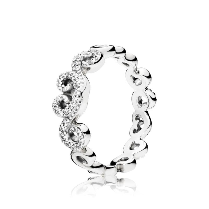 PANDORA Heart Swirls Ring