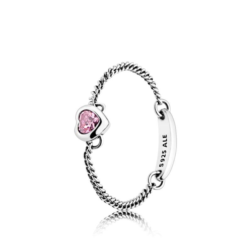 Pandora Pink Spirited Heart Chain Ring