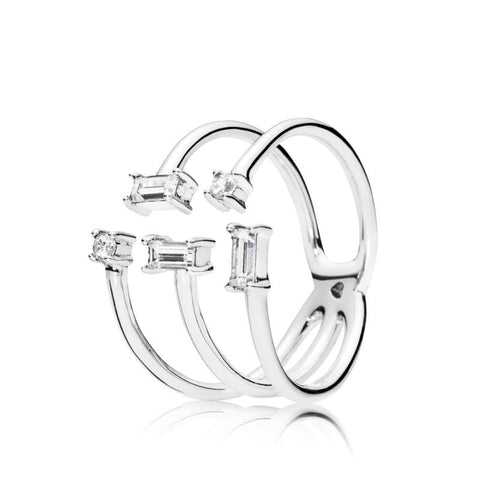 Pandora Open Ice Cube Ring In Sterling Silver