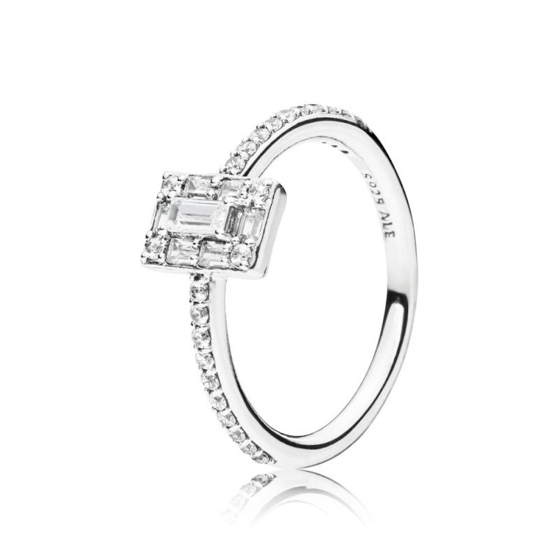 Pandora Ice Cube Ring In Sterling Silver With 7 Claw-Set