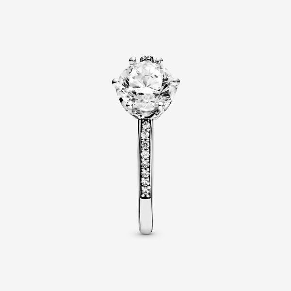 Pandora Clear Sparkling Crown Solitaire Ring