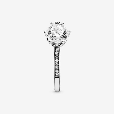 Pandora Clear Sparkling Crown Solitaire Ring