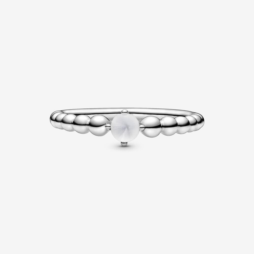 Pandora Milky White Beaded Ring