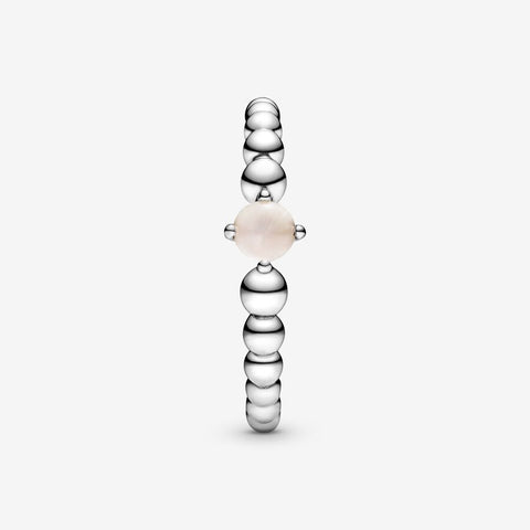 Pandora June Misty Rose Beaded Ring