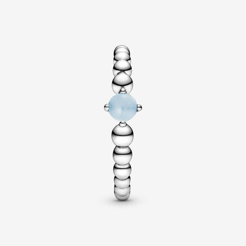 Pandora December Sky Blue Beaded Ring
