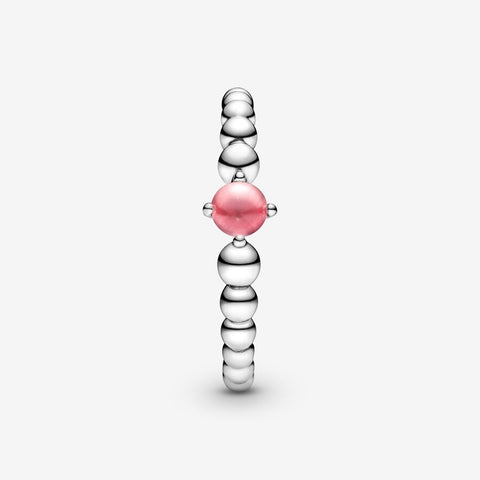 Pandora October Petal Pink Beaded Ring