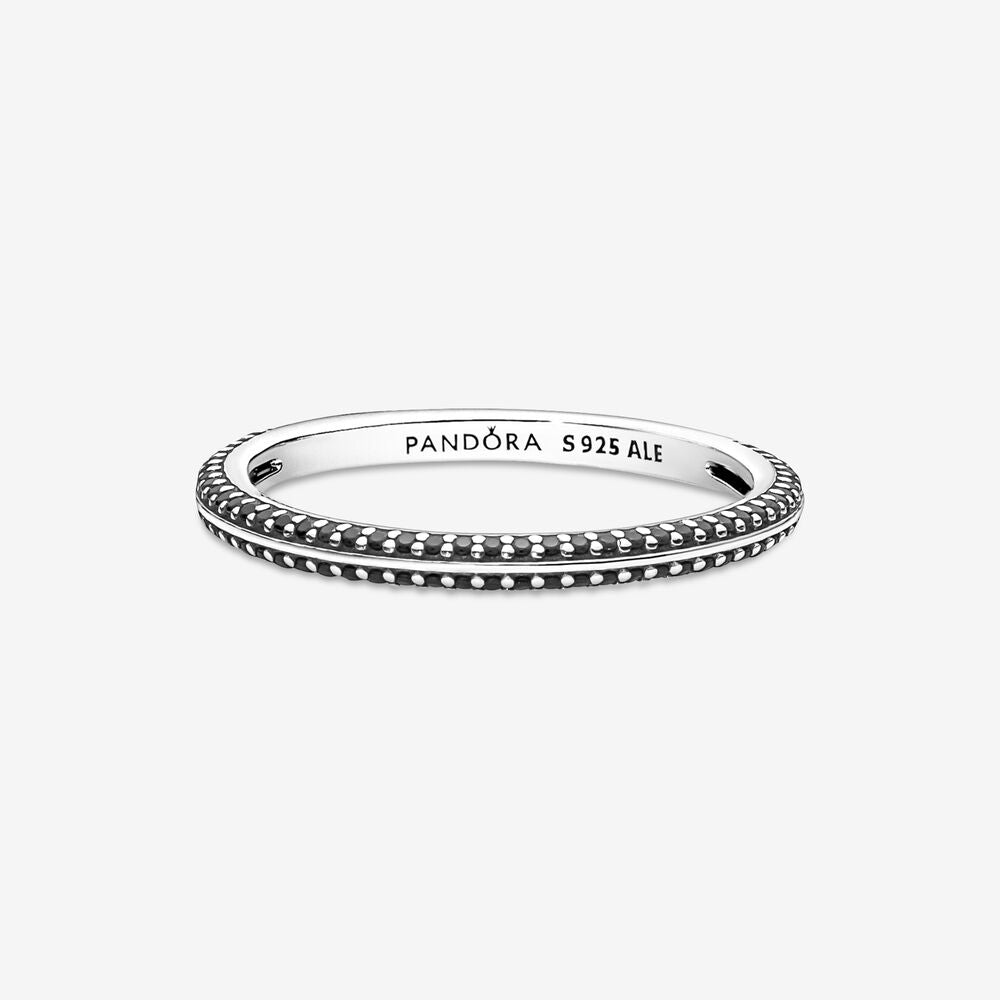 Pandora ME Black Pave Ring
