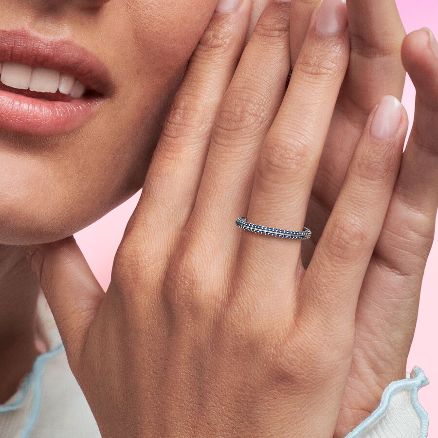 Pandora ME Blue Pave Ring
