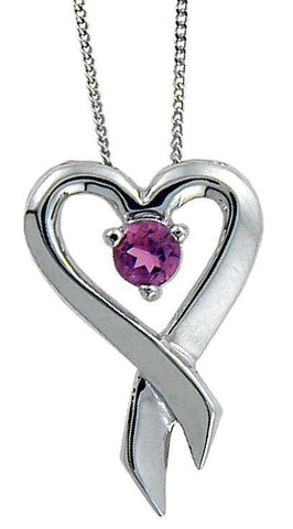 10KW Pink Topaz Heart Pendant
