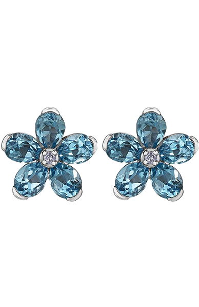 10KW 43mm Blue Topaz Earring 20007
