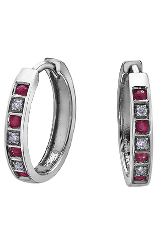 10KW Ruby & Diamond Earring 20012