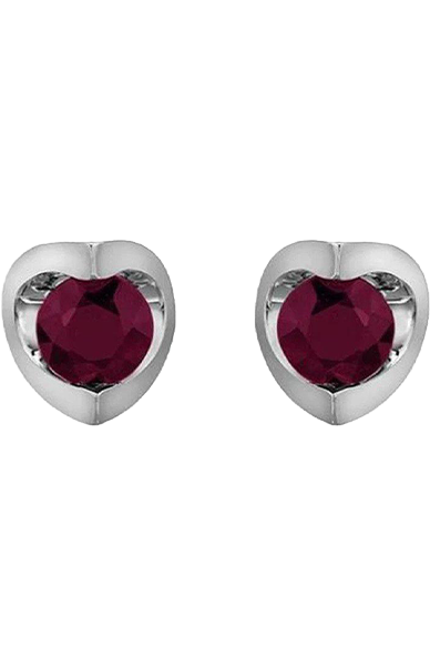 10KW 4mm Ruby Earring 20016