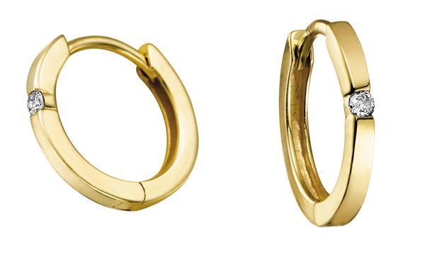 10K Yellow Gold 0.04TDW Diamond Earrings