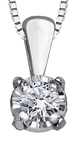 10K White Gold 0.03TDW Diamond Pendant