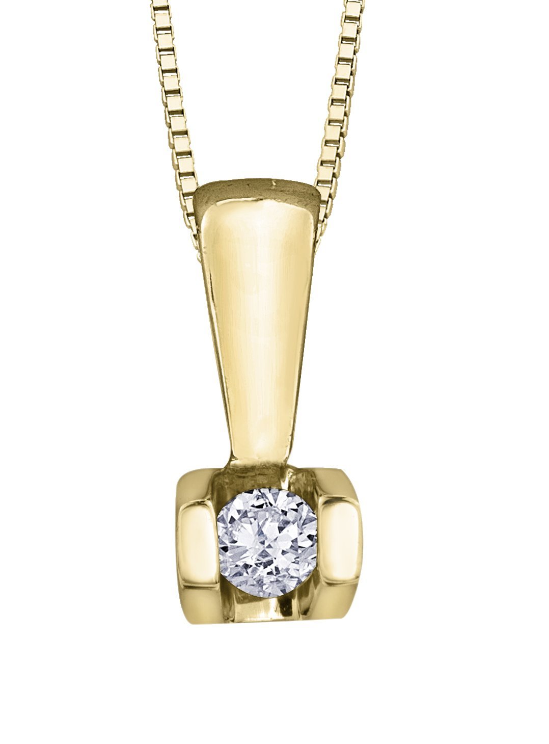 10K Yellow Gold 0.04TDW Diamond Pendant
