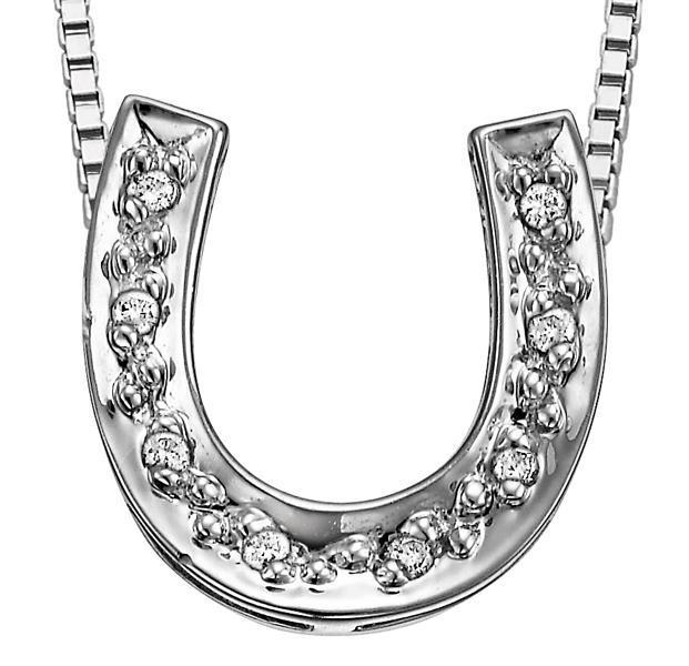 10K White Gold 0.06TD Diamond Pendant