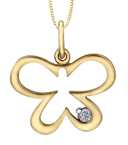 10K Yellow Gold 0.02TDW Diamond Pendant