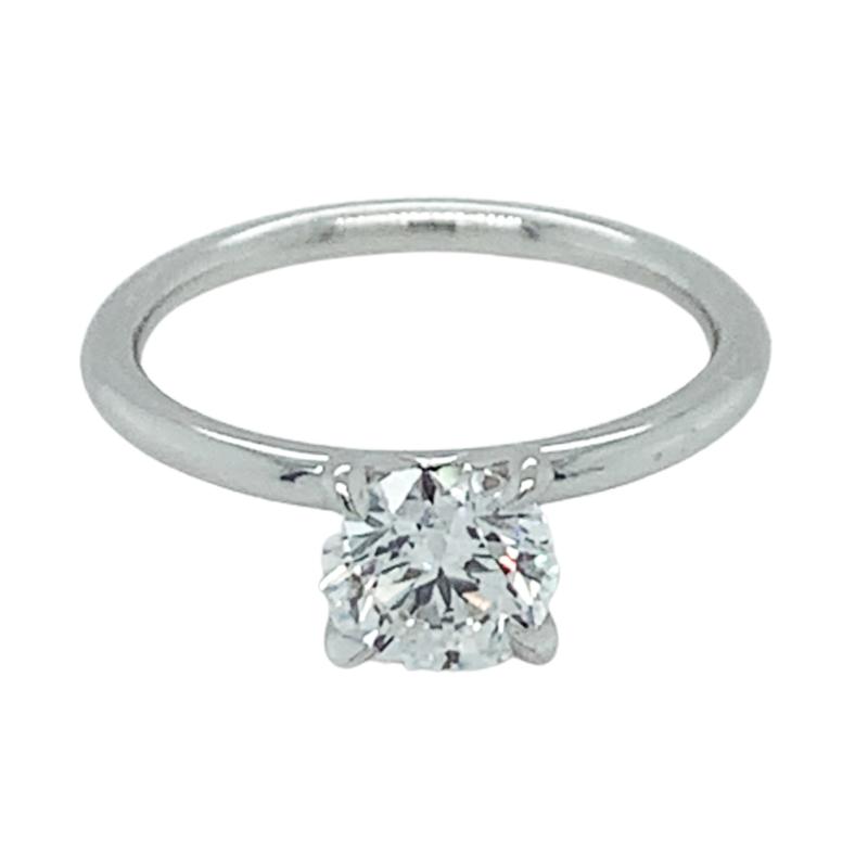 14K White Gold 1.10ct Round Lab Grown Diamond Engagement Ring