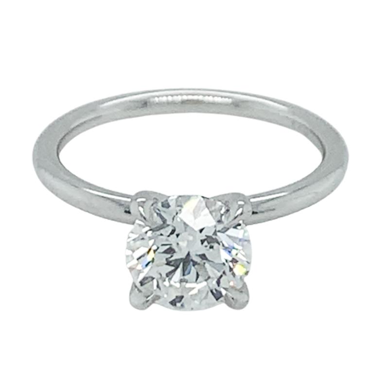 14K White Gold 1.50ct Round Lab Grown Diamond Engagement Ring