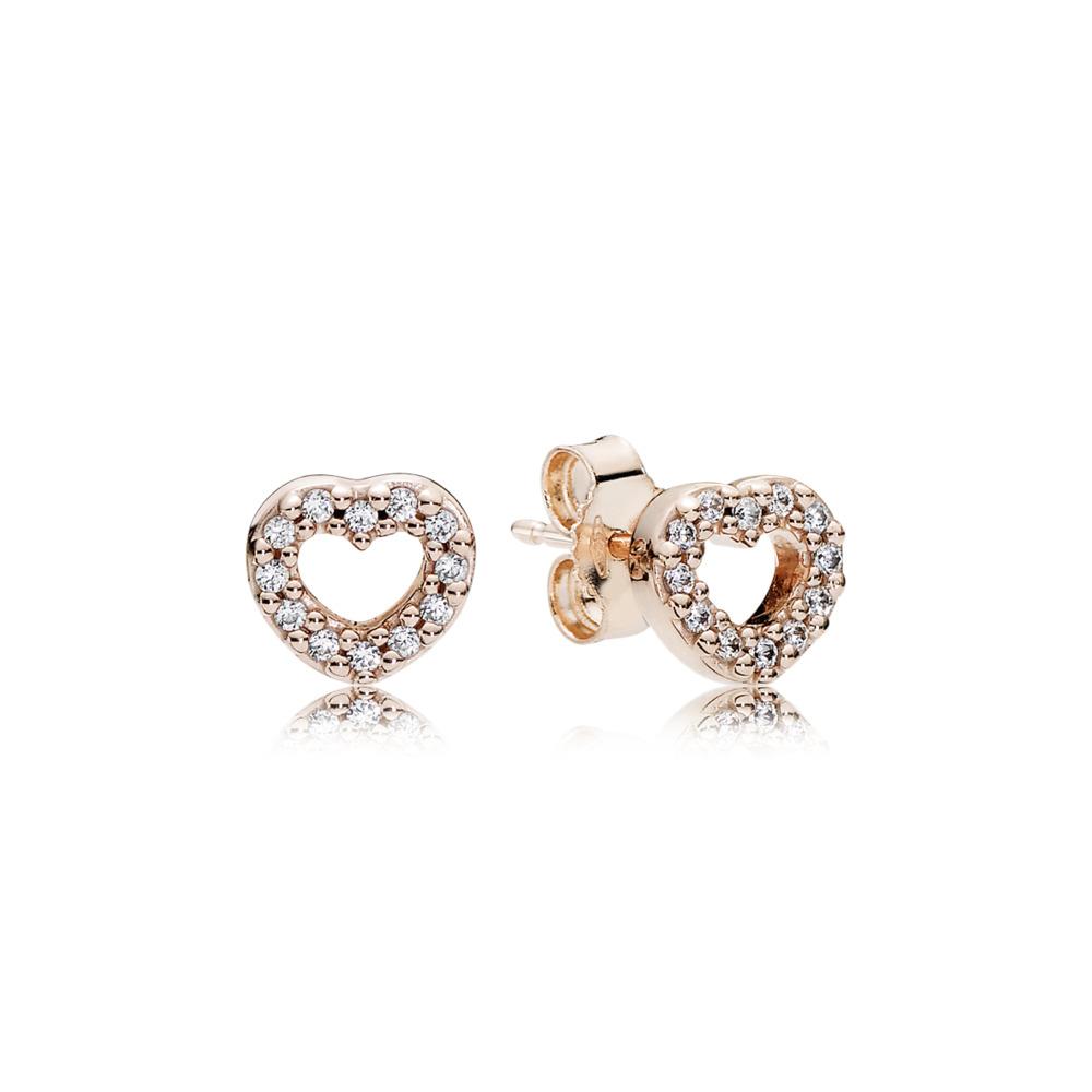 Pandora Stud Earrings Captured Hearts With Clear Cz