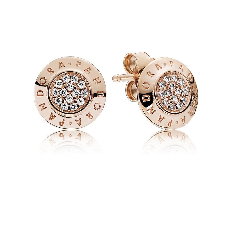Pandora Sparkling Pandora Logo Stud Earrings