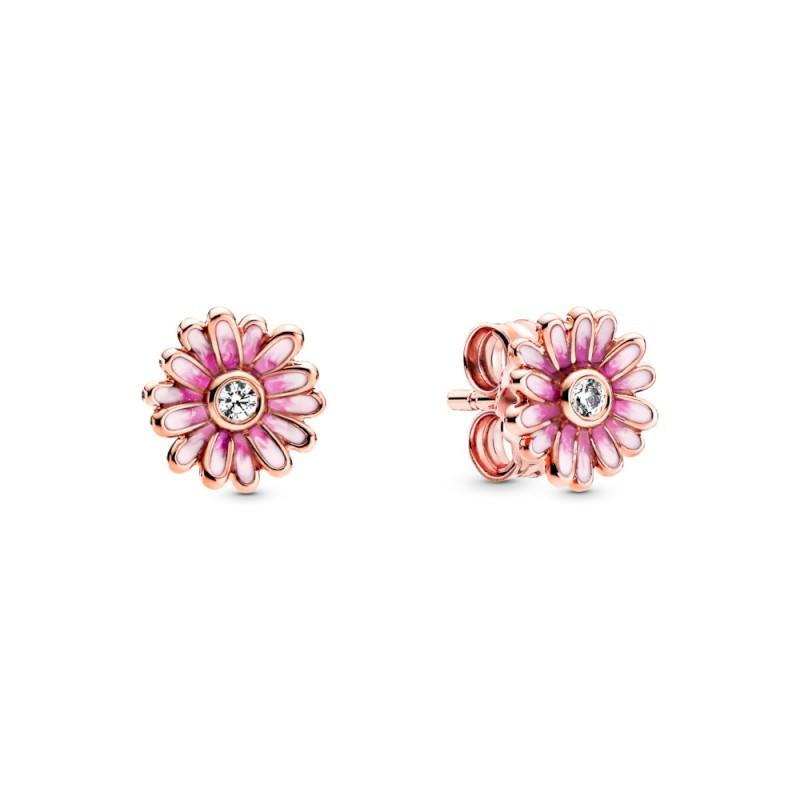 Pandora Daisy Pandora Rose Stud Earrings With Clear Cubic