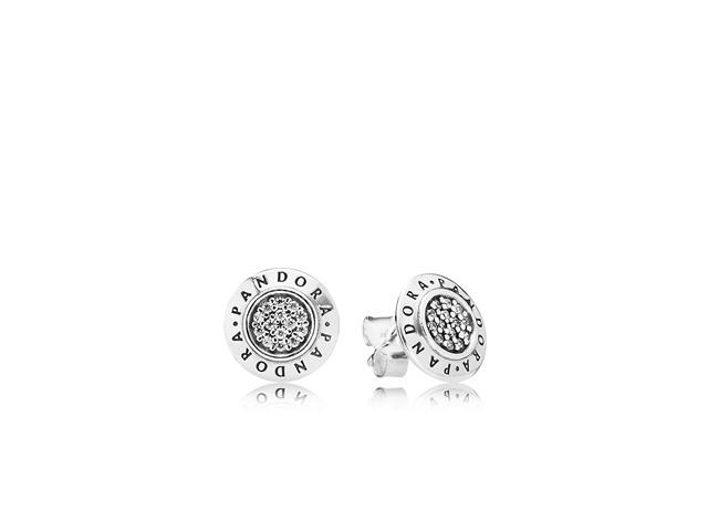 Pandora Sparkling Pandora Logo Stud Earrings
