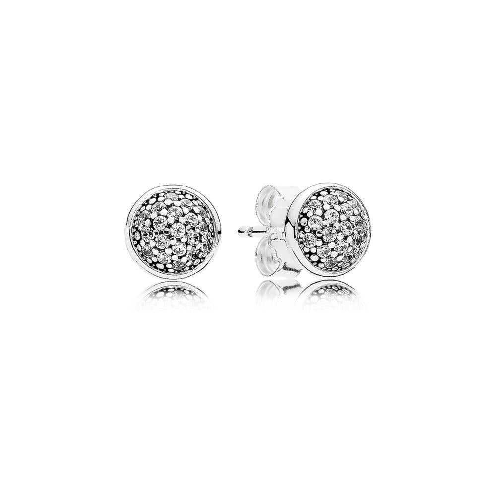 Pandora Stud Earrings Dazzling Droplets With Clear Cubic