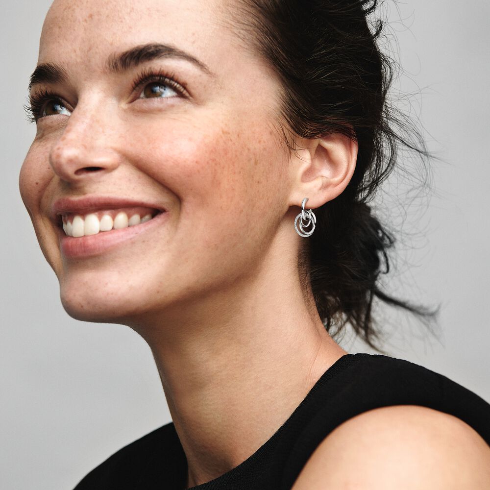 Pandora Family Always Encircled Hoop Earrings