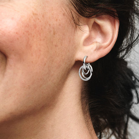 Pandora Family Always Encircled Hoop Earrings