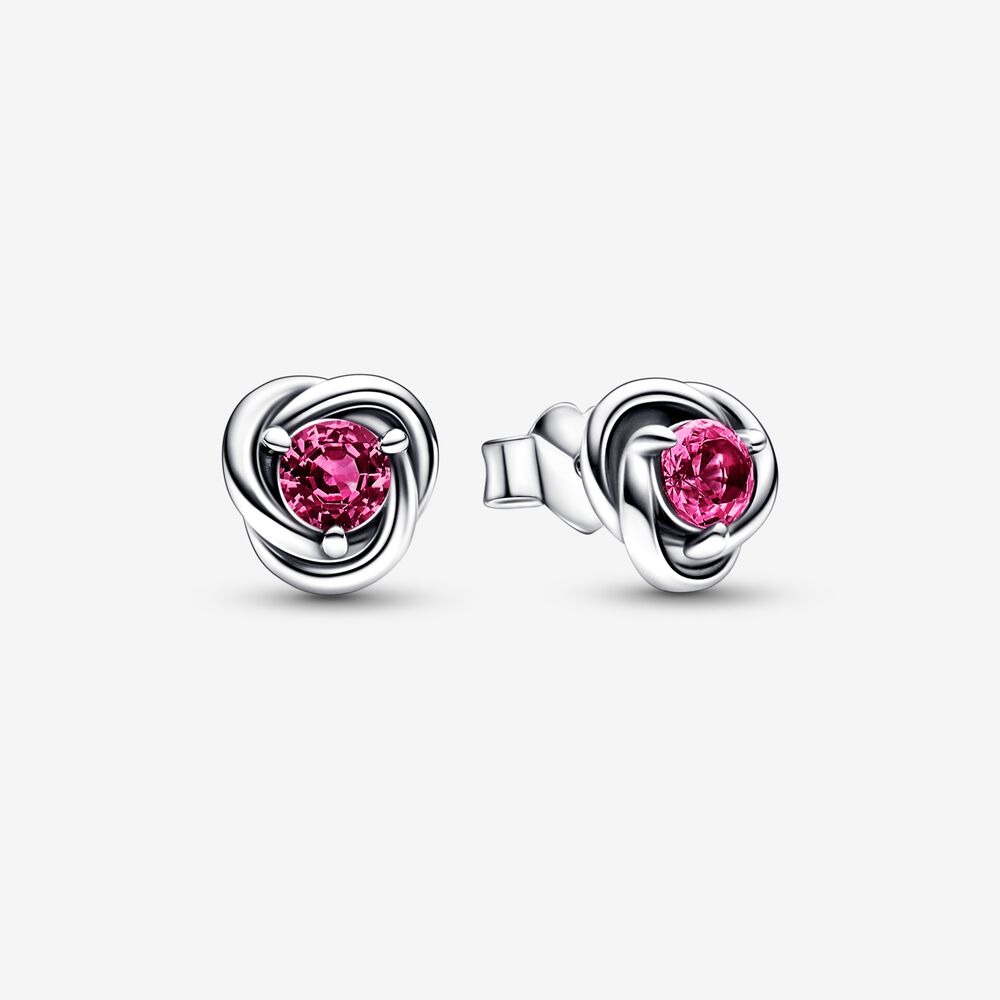 Pandora Pink Eternity Circle Stud Earrings