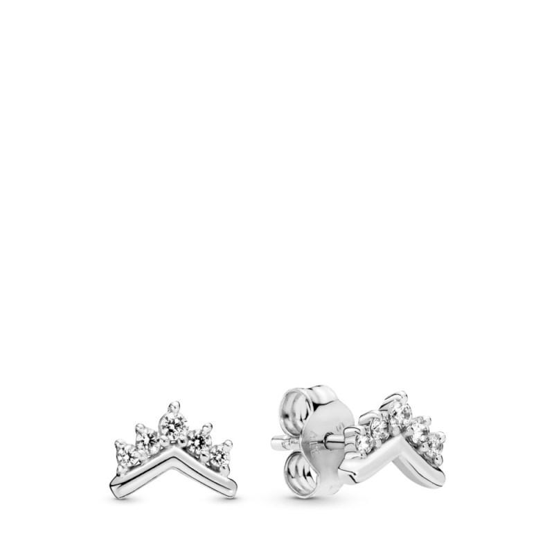 Pandora Tiara Wishbone Sterling Silver Stud Earrings