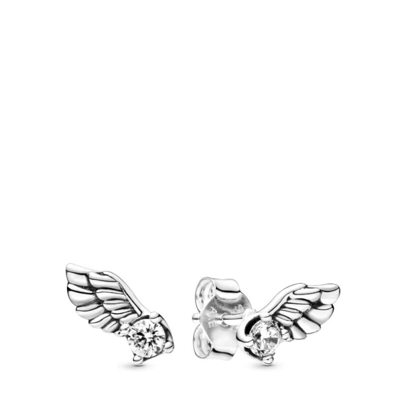 Pandora Angel Wing Sterling Silver Stud Earrings
