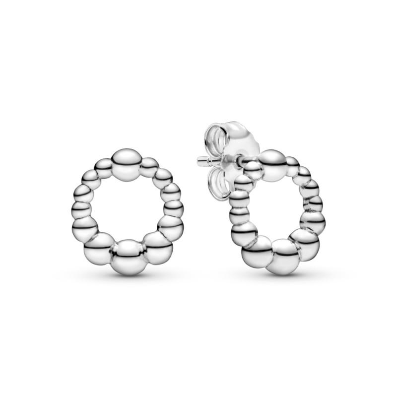 Pandora Beaded Sterling Silver Stud Earrings