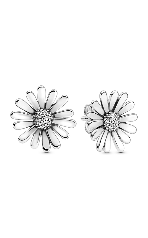 Pandora Pave Daisy Flower Statement Stud Earrings