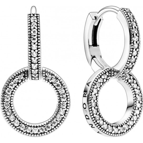 Pandora Sparkling Double Hoop Earrings