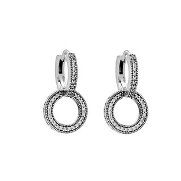 Pandora Sparkling Double Hoop Earrings