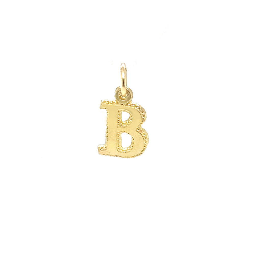 10 Karat Yellow Gold Initial Letter B Pendant